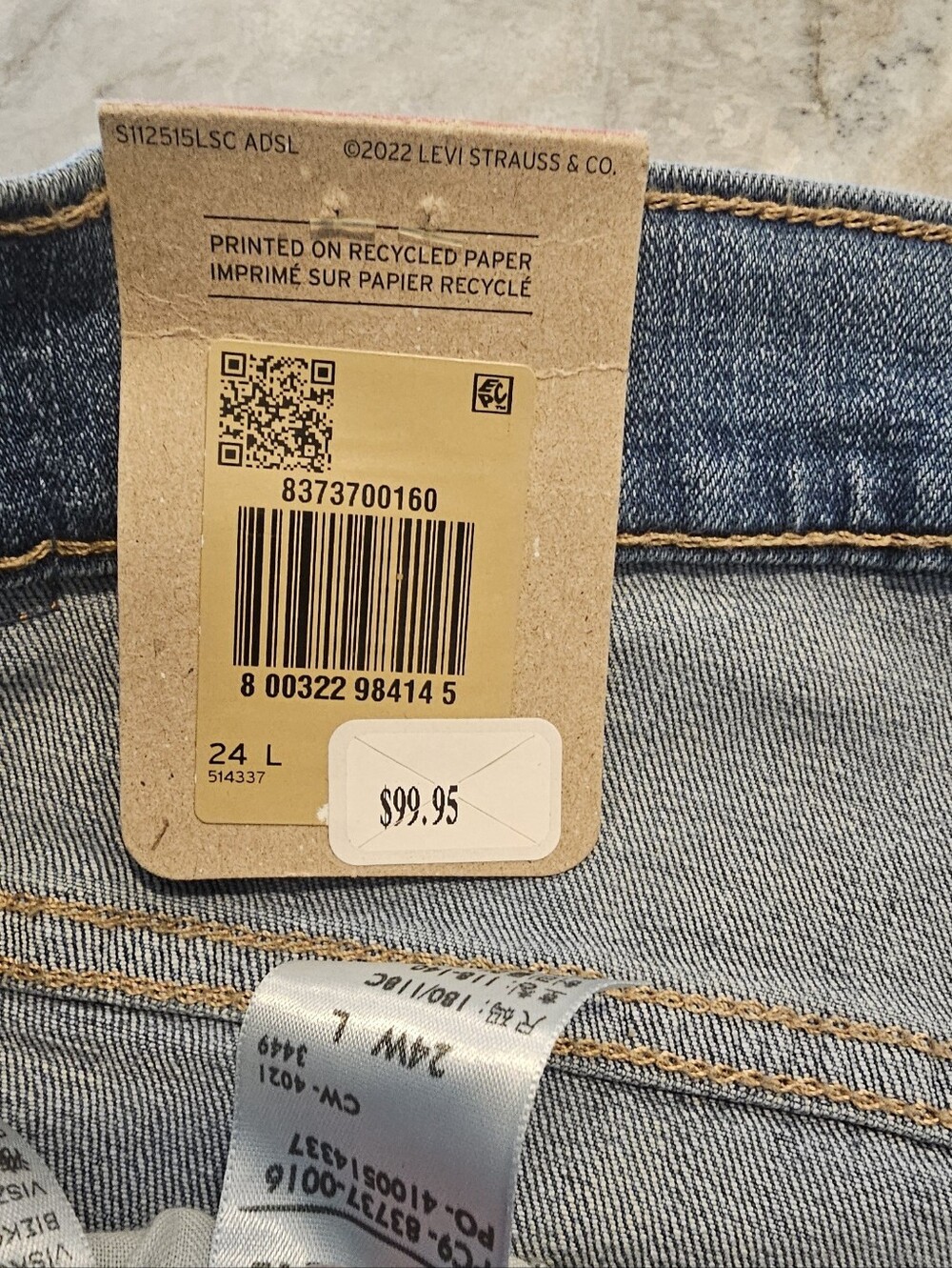 Levi's 724 High-Rise Slim Straight Jeans — Blue Denim - Picture 7 of 12